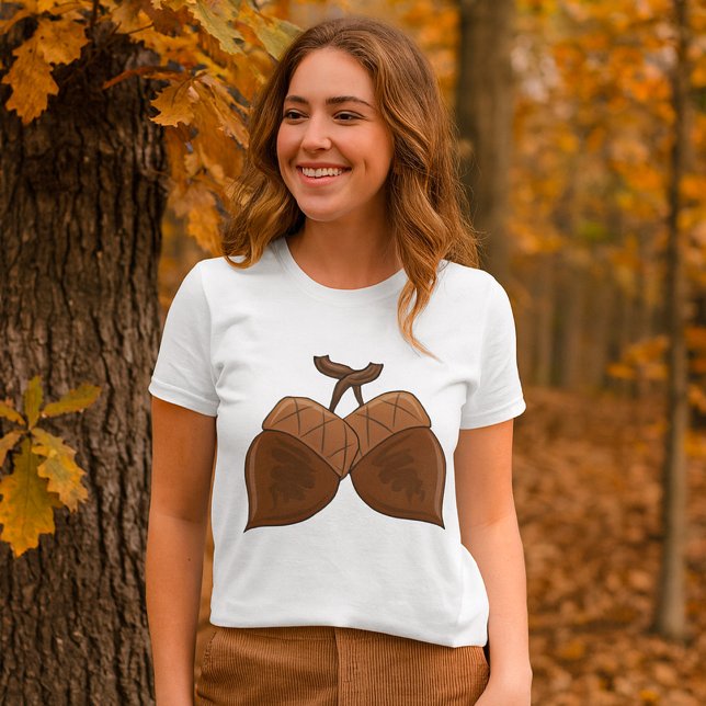Acorns Rustikale Herbstwälder Natur T-Shirt (Von Creator hochgeladen)