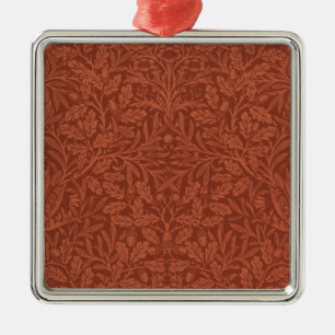 Acorns und Oak Blätter (von William Morris) Kerami Ornament Aus Metall