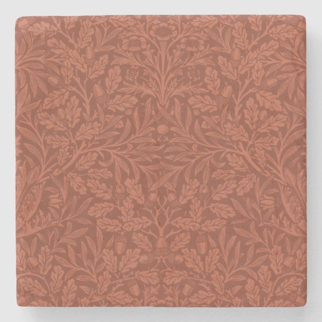 Acorns und Oak-Blätter (von William Morris) Steinuntersetzer (Vorderseite)