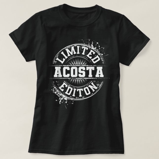 ACOSTA Funny Familienname Tree Geburtstag Wiederse T-Shirt (Design vorne)