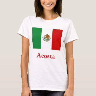 Acosta mexikanische Flagge T-Shirt