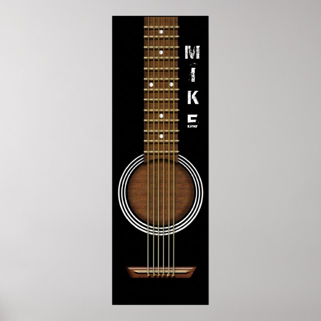 ACOUSITIC GUITAR 12 X 36 POSTER BANNER (Vorne)