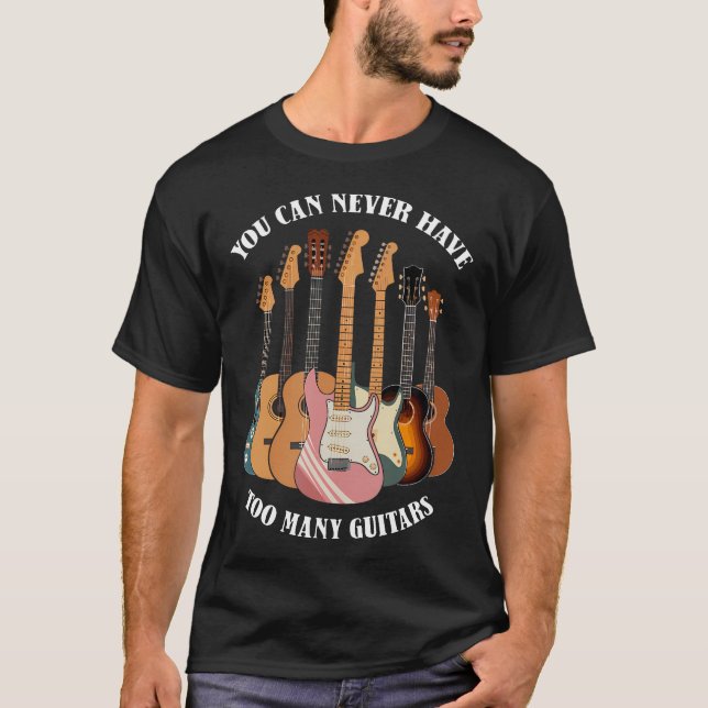 Acoustic  Electric Guitar Music Lovers Apparel Uni T-Shirt (Vorderseite)
