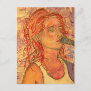 Acoustic Girl Postkarte