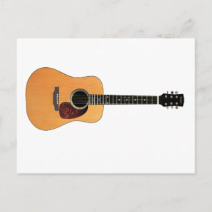 Acoustic Gitarre horizontal Postkarte