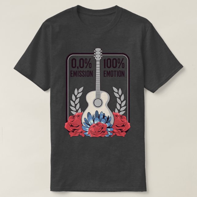 Acoustic Gitarre Kleidung RoseFunny Music 100 Emot T-Shirt (Design vorne)