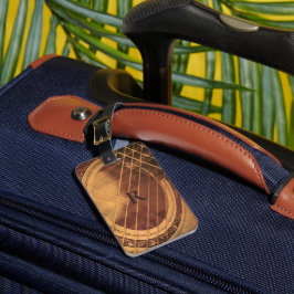 Acoustic Gitarre mit Monogramm Gepäckanhänger