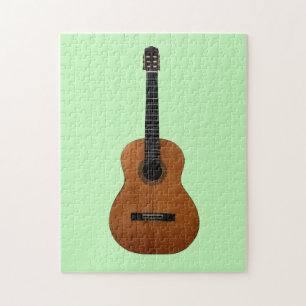 Acoustic Gitarre Musical Green Puzzle