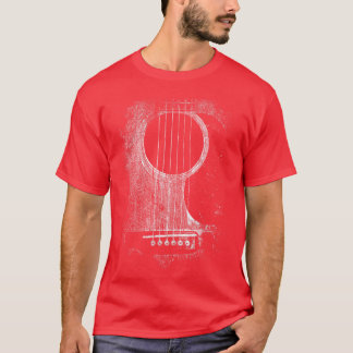 Acoustic Gitarre Six String Classic Rock Roll Long T-Shirt