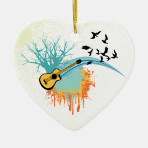 Acoustic Gitarre-Sonderschmuck Keramikornament