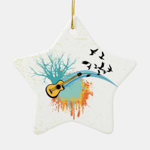 Acoustic Gitarre-Sonderschmuck Keramikornament