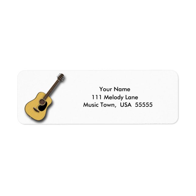 Acoustic Guitar Address Label (Vorne)