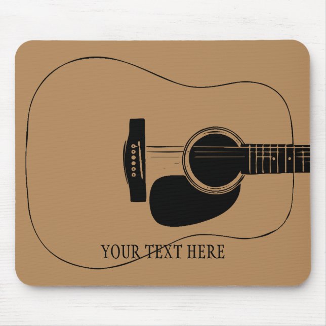 Acoustic Guitar And Your Own Text Mousepad (Vorne)