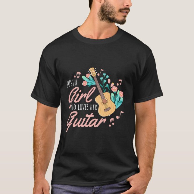 Acoustic Guitar Beautiful Niedlich Guitars Gitarri T-Shirt (Vorderseite)