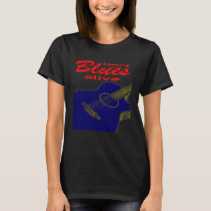Acoustic Guitar Behalte Blues lebendig T-Shirt