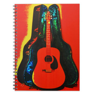 Acoustic Guitar Colorful Poster Journal Notizblock