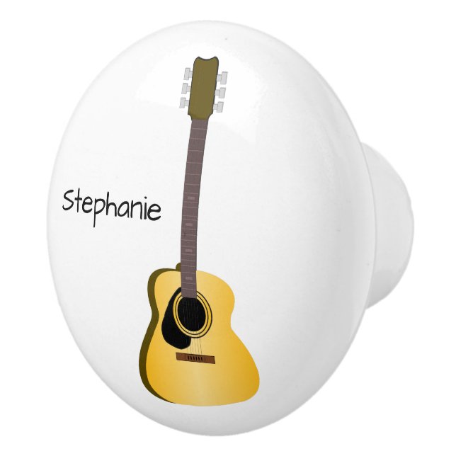 Acoustic Guitar Design Personalised Keramikknauf (Rechts)