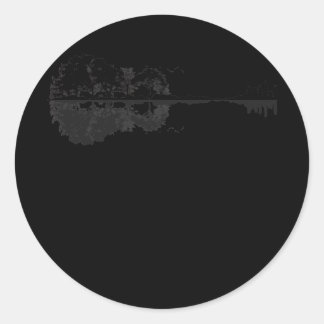 Acoustic Guitar Earth Has Music For Those Who Runder Aufkleber