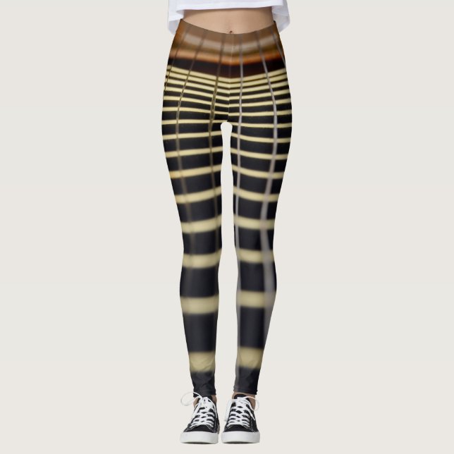 Acoustic Guitar Fretboard Strings Leggings (Vorderseite)