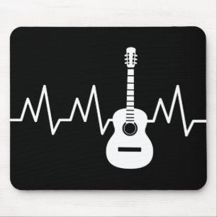 Acoustic Guitar Heart Beat Mousepad