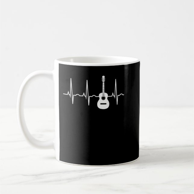 Acoustic Guitar Heartbeat Kaffeetasse (Links)