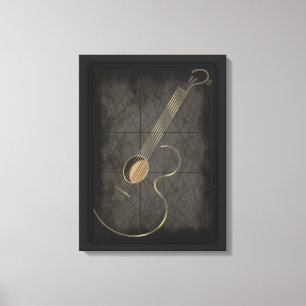 Acoustic Guitar Leinwand Wall Art