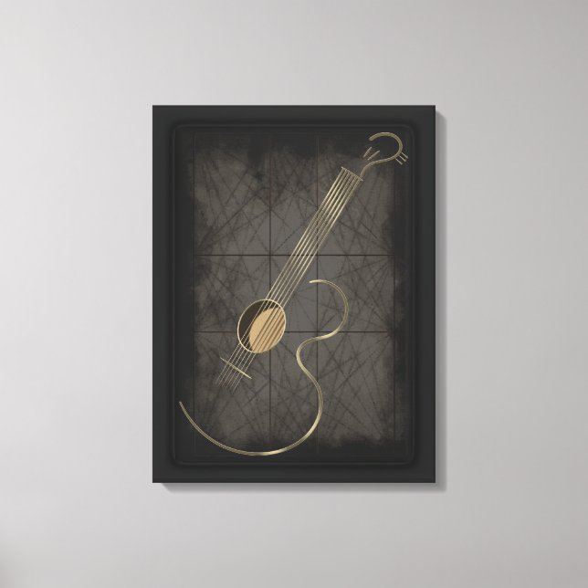 Acoustic Guitar Leinwand Wall Art (Vorderseite)