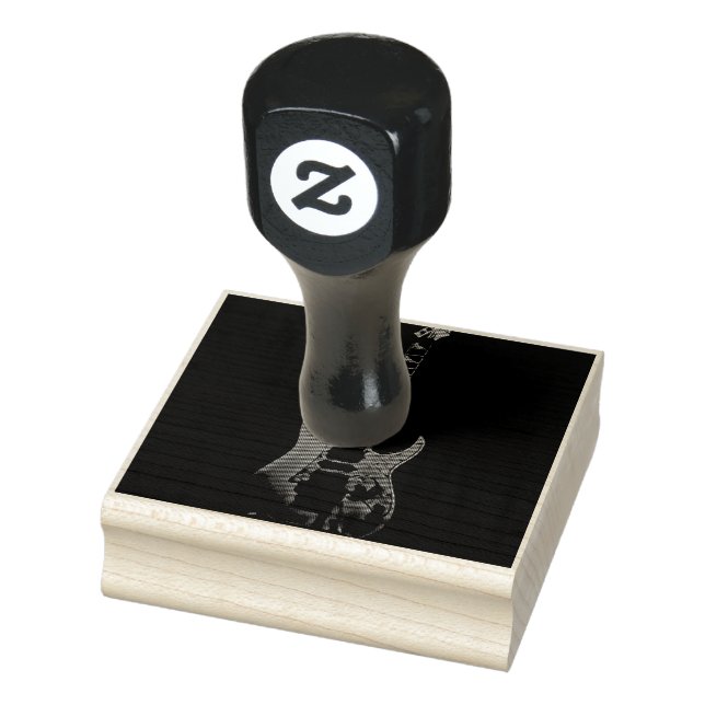 Acoustic guitar player gift gummistempel (Stempel)