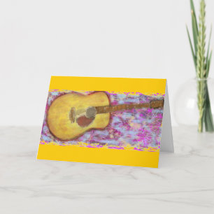 Acoustic Guitar Weltfrieden Feiertagskarte