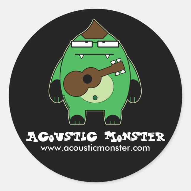 Acoustic Monster Stickers - Große Größe (Vorderseite)