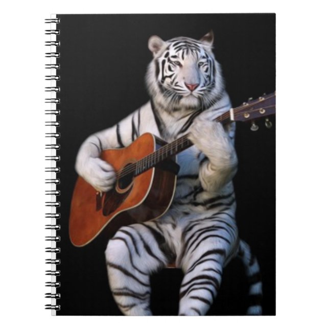 Acoustic Tiger Study – Aesthetic Notebook Notizblock (Vorderseite)