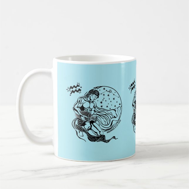 Acquarius zodiac kaffeetasse (Links)