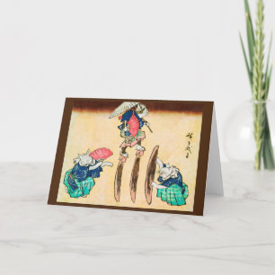 Acrobat Cat, Hiroshige, Ukiyo-e Karte