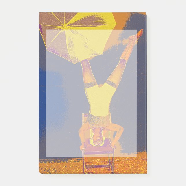 Acrobat Headstand Art Foto Post-It Notes Klebezettel (Vorderseite)