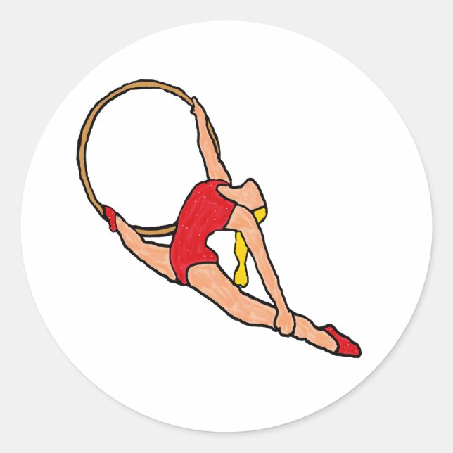 Acrobat Runder Aufkleber (Vorderseite)