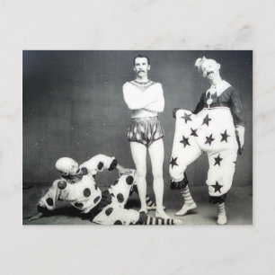 Acrobat und Clowns Postkarte