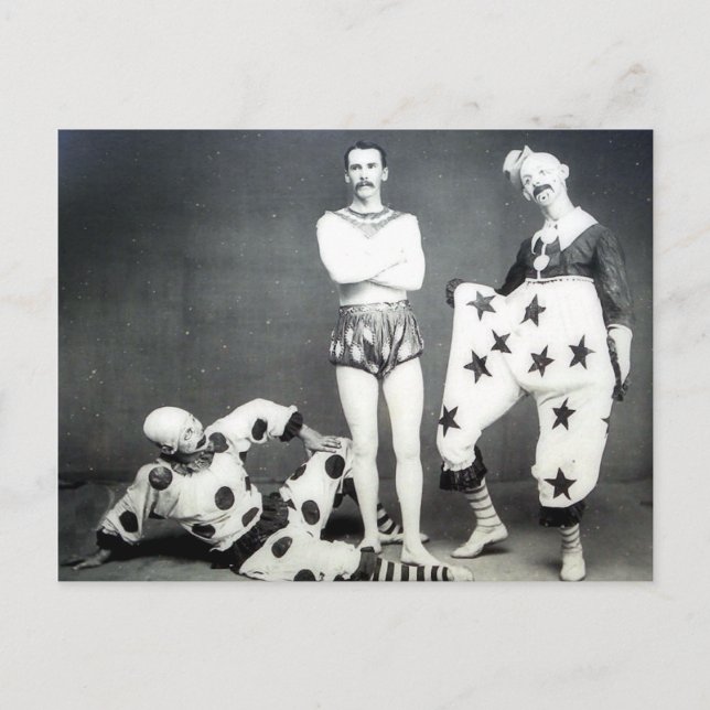 Acrobat und Clowns Postkarte (Vorderseite)