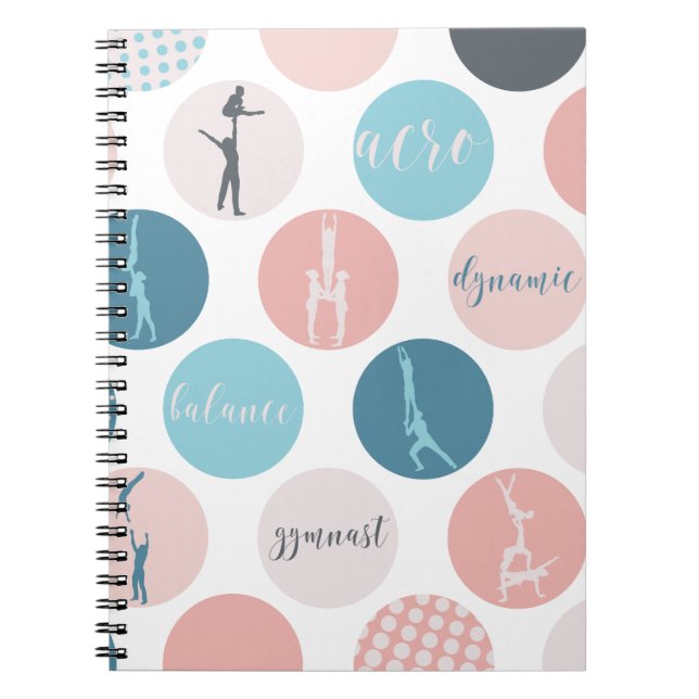Acrobatic Gymnastics Bubble Notebook Notizblock (Vorderseite)