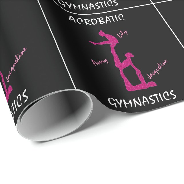 Acrobatic Gymnastics Gift Geschenkpapier (Rolleneckpunkt)
