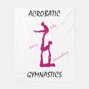 Acrobatic Gymnastik Blanket mit bis zu 3 Namen! Fleecedecke