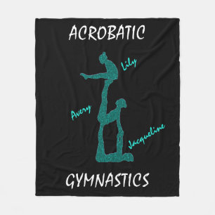 Acrobatic Gymnastik Blanket mit bis zu 3 Namen! Fleecedecke