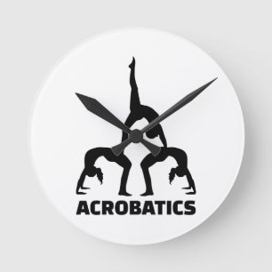 Acrobatics Runde Wanduhr