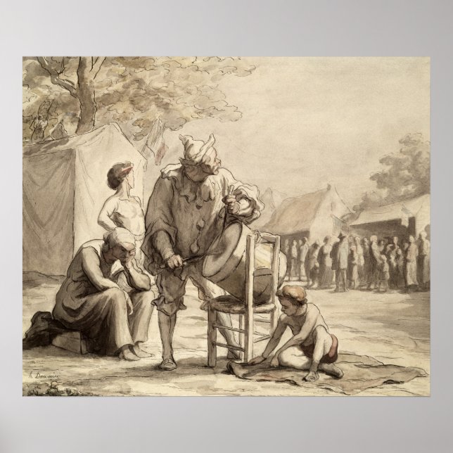 Acrobats auf der Messe c.1865-69 Poster (Vorne)