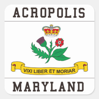 Acropolis Maryland Quadratischer Aufkleber