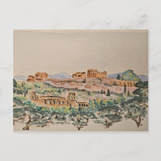 Acropolis of Athens Postcard Postkarte (Vorderseite)