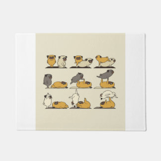 Acroyoga mit dem Mops Pose Yoga Fußmatte