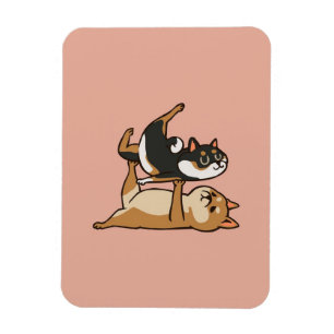 Acroyoga Shiba Inu   Niedlich Shiba Inu Yoga Liebh Magnet
