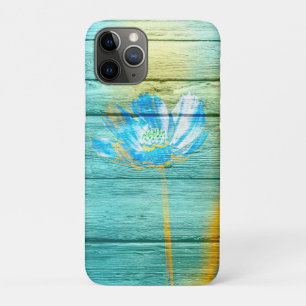 Acryl-Blumenmalerei auf Holz Case-Mate iPhone Hülle