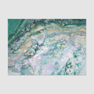 Acryl-Flüssigkeitsguss Smaragd-Drache Seidenpapier