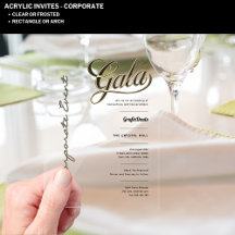 Acryl Klar Gala Business Charity Corporate Gold